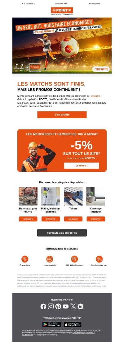 ⚽ Coup franc direct vers des économies incroyables {{ firstname }}