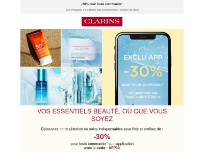 Vos essentiels Clarins vous suivent tout l’été ☀️