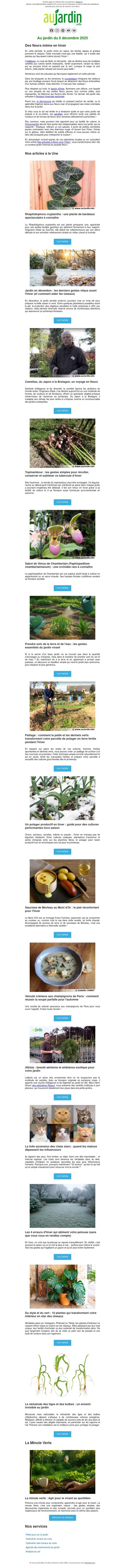 Au jardin du 6 décembre 2025