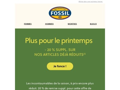 🌷-20 % suppl. sur les promos et outlet