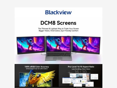 New Arrival Blackview DCM8 15.3-inch Dual Monitor Portable Laptop Screen Extender