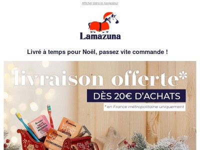 Livraison offerte pour vos cadeaux