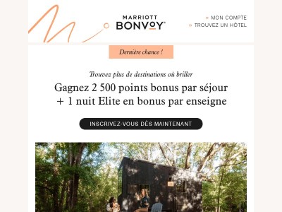 Dernière chance : 2 500 points bonus et bien plus encore vous attendent.