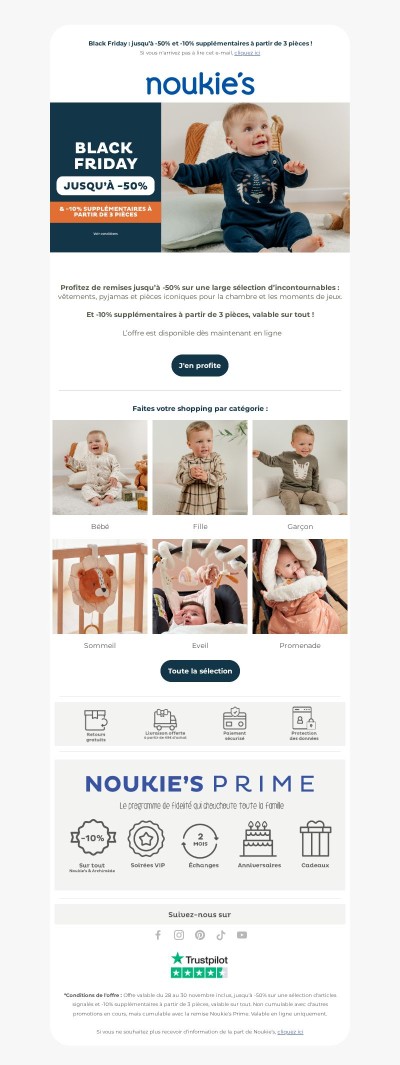 ✨ Black Friday : jusqu’à -50% ET -10% supplémentaires dès 3 pièces !