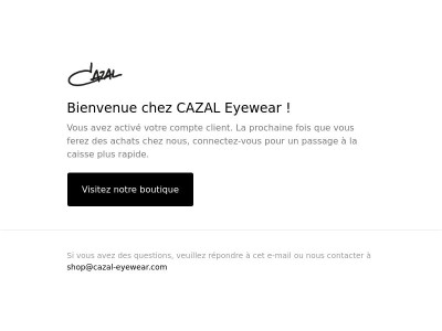 Confirmation du compte client