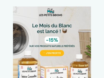 Le Mois du Blanc est lancé 🧺 -15% sur TOUT