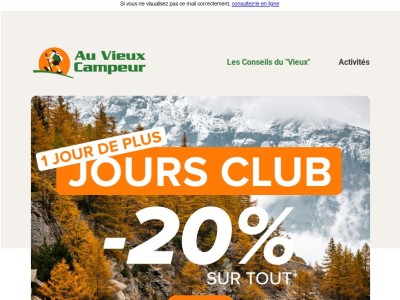 -20% sur TOUT* jusqu'à lundi !