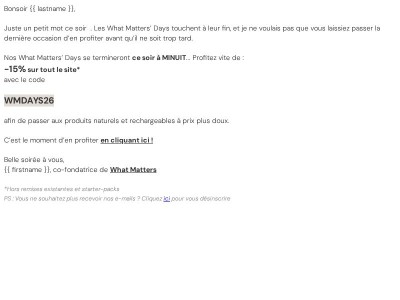 Tic, tac... Jusqu'à ce soir minuit pour profiter de -15% sur tout le site