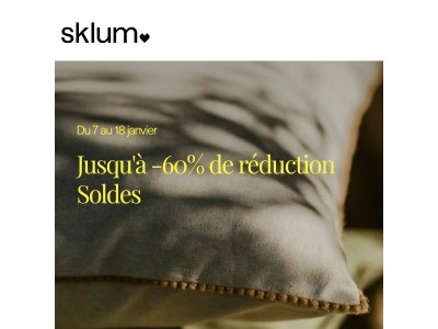 Jusqu'à -60% pendant les Soldes