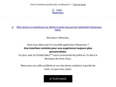 ~ Vous n’avez pas encore testé la nouvelle application Nespresso ?