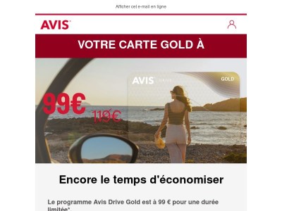 📢 RAPPEL : économisez avec Avis Drive Gold