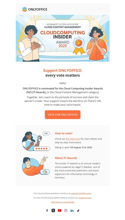 Support ONLYOFFICE: every vote matters