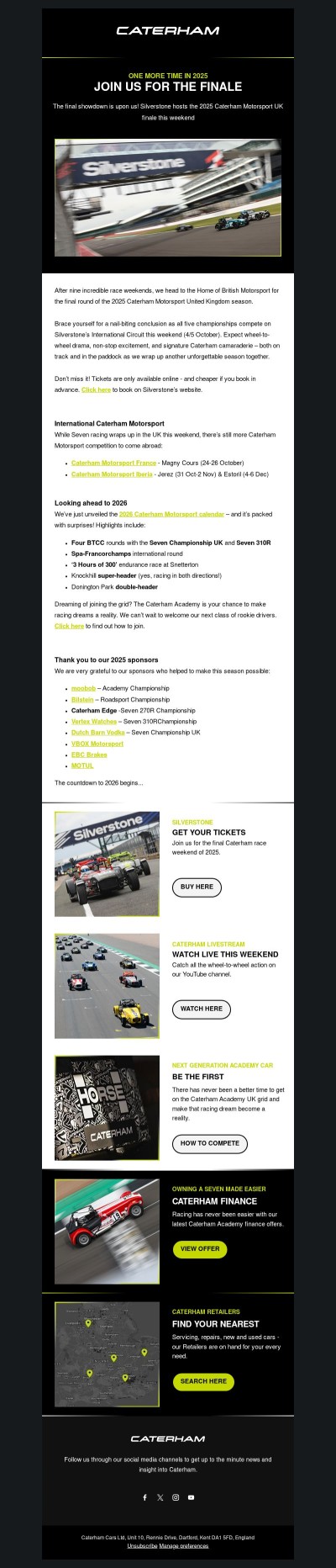 2025 Caterham Motorsport UK Finale