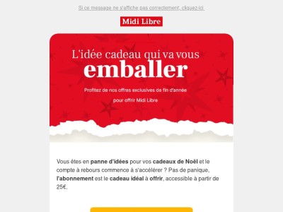 Offrez Midi Libre à ceux que vous aimez 🎄🎁