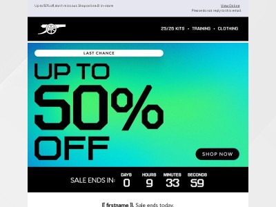 {{ firstname }}, Sale ends TODAY | Last Chance to Save