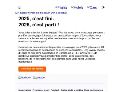 Tirez le meilleur parti de votre budget voyage 2026. 💸