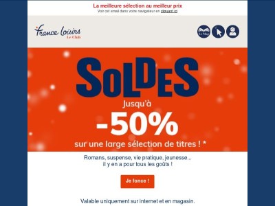 SOLDES : jusqu'à -50% dès aujourd'hui