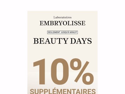 Vos -10% expirent ce soir