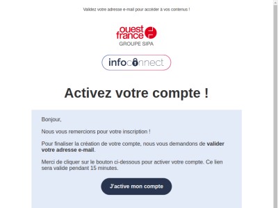 Activation de votre compte