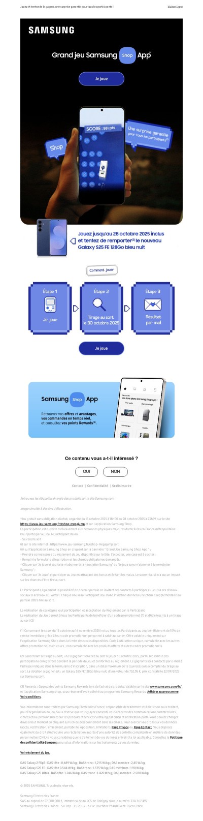 Galaxy S25 FE à gagner ! 🎁