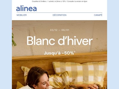 BLANC D'HIVER ☁️​ Jusqu'à -50% pour un intérieur douillet