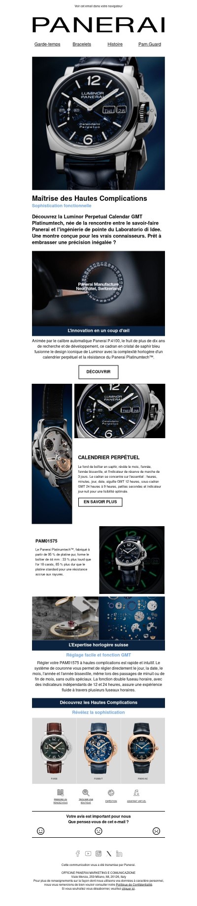 La nouvelle Luminor Perpetual Calendar GMT Platinumtech