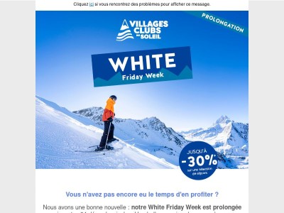 Bonne nouvelle : la White Friday Week joue les prolongations