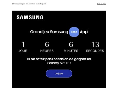 ⌛ Plus que 2 jours pour gagner un Galaxy S25 FE !