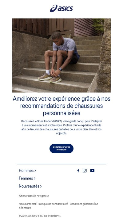 Laissez-vous guider par le Shoe Finder d'ASICS