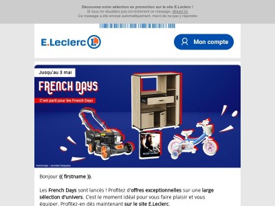 C'est parti pour les French Days ! 💙🤍❤️