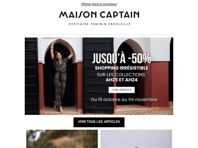 🛍️Shopping irrésistible : vos articles préférés jusqu’à -50% !