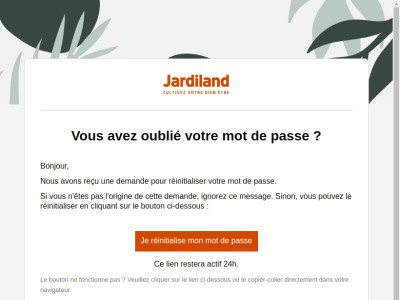 Réinitialisation de votre mot de passe