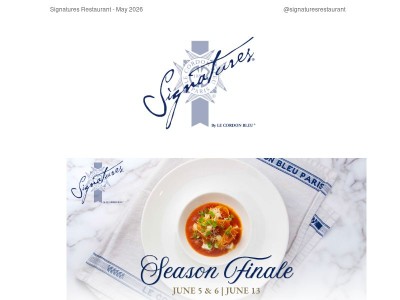 Don't Miss the Season Finale at Signatures Restaurant