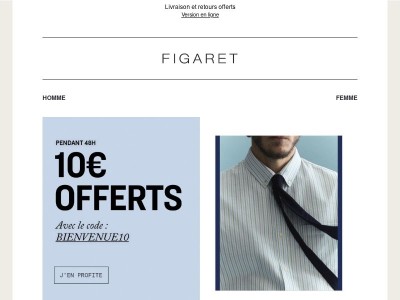 10€ offerts pour découvrir Figaret