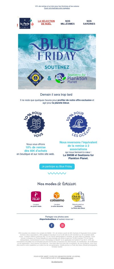 🌊 Dernières heures pour profiter du BLUE FRIDAY