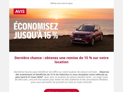 Dernières heures ⏰ L’offre de réduction de 15 % se termine aujourd’hui