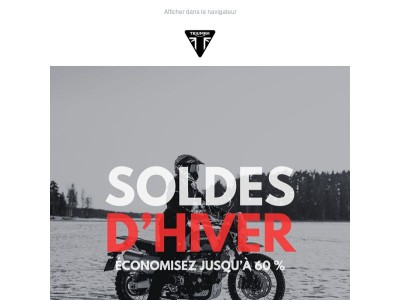 LES SOLDES D’HIVER SONT LÀ – JUSQU’À 60 % DE RÉDUCTION