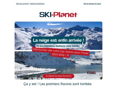 Bientôt l'ouverture des premières stations de ski : notre top 5 ! ❄️