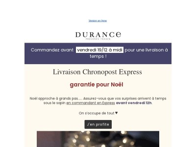 Livraison express pour Noël ! ✨