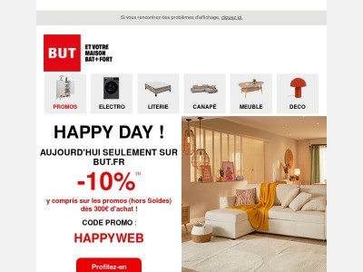 ⚡ Aujourd'hui seulement : -10% dès 300€ d'achat !