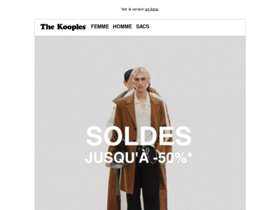 Nos soldes sont là | Jusqu’à -50%