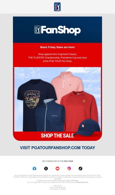 PGA TOUR FanShop Black Friday Deals are Here!!