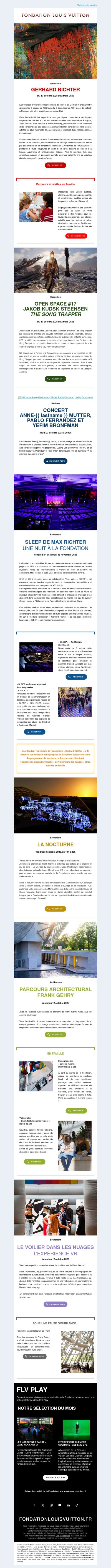 Prochainement à la Fondation !