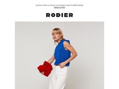 Bleu azur, blanc éclatant, rouge signature