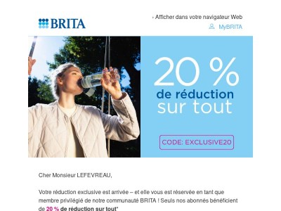 20 % de réduction sur tout – réservé aux abonnés ! 