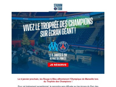 Vivez le Trophée des Champions en direct du Parc des Princes !