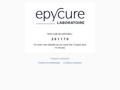 Votre code est : 261170