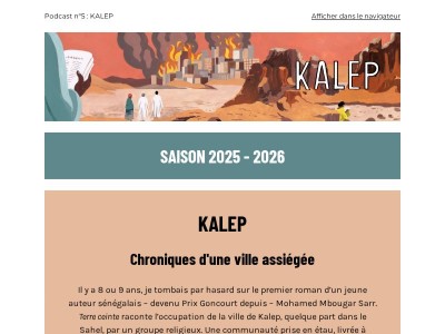 KALEP, d'après le premier roman de Mohamed Mbougar Sarr