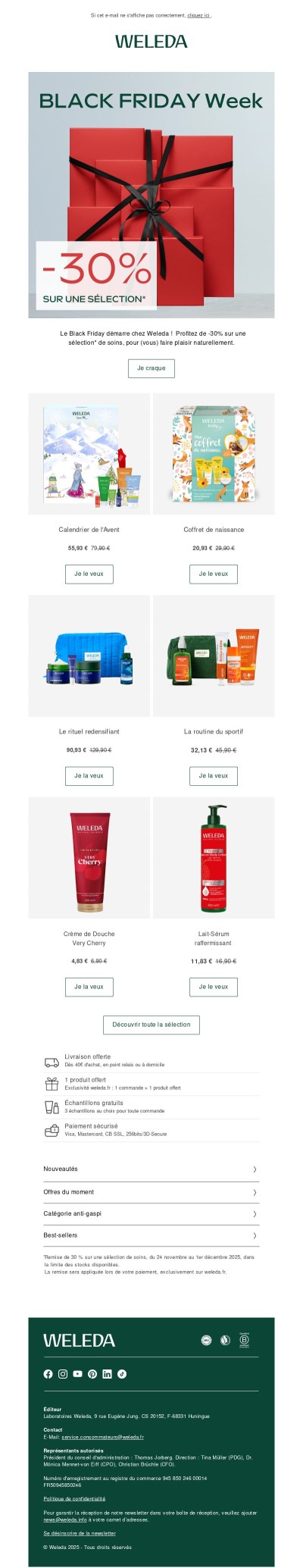 Black Friday Week : -30 sur une sélection ✨