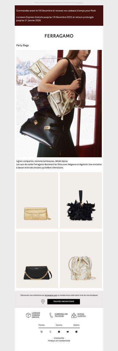 Sacs de soirée pour accompagner les fêtes